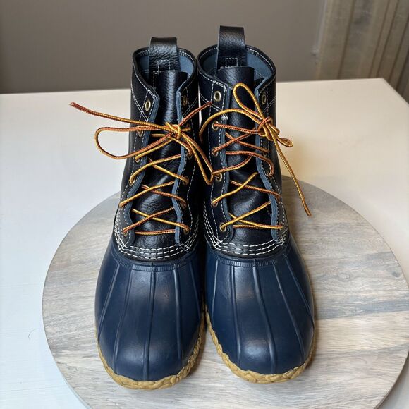 LL Bean Boots Women's Leather‎ Raven Blue Classic Bean Boots Made in USA Size 11 - Picture 4 of 11